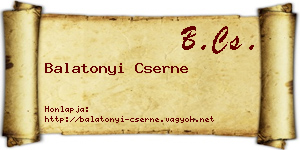 Balatonyi Cserne névjegykártya